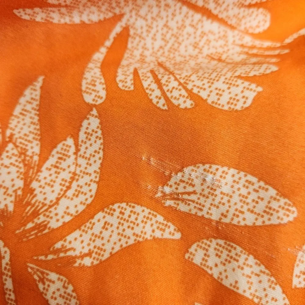 OP Mens Orange Floral Print Cargo Swim Trunks Size 2XL 44-46
